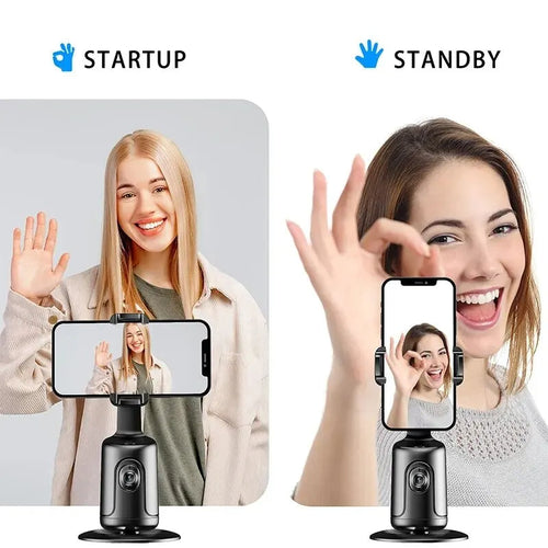 360° AI Face Tracking Gimbal & Phone Stabilizer