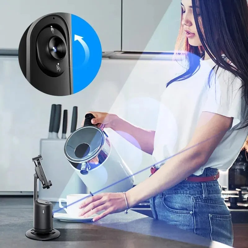 360° AI Face Tracking Gimbal & Phone Stabilizer